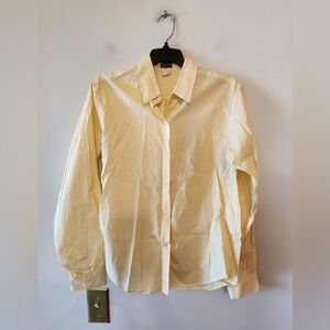 Michael Kors Shirt Women's Medium Button Up Long Sleeve Collared Striped